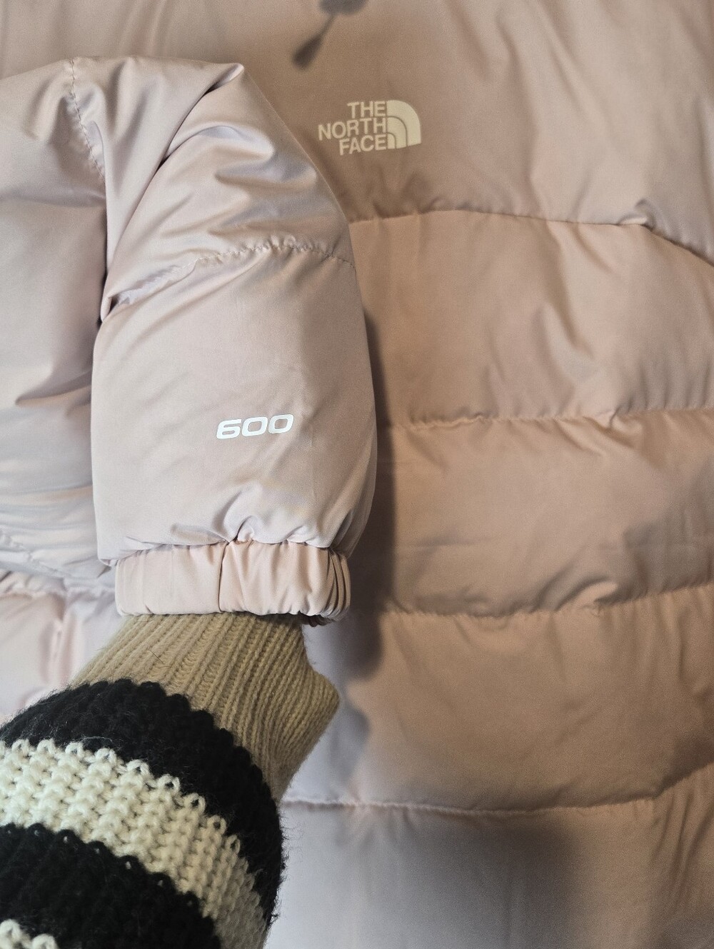 NWT The North Face Light Pink Moss Hooded Baltic Down Puffer Jacket Coat Sz XL - Picture 6 of 14